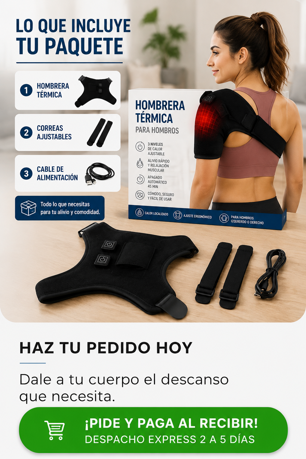 Hombrera Térmica 3 Niveles Calor
