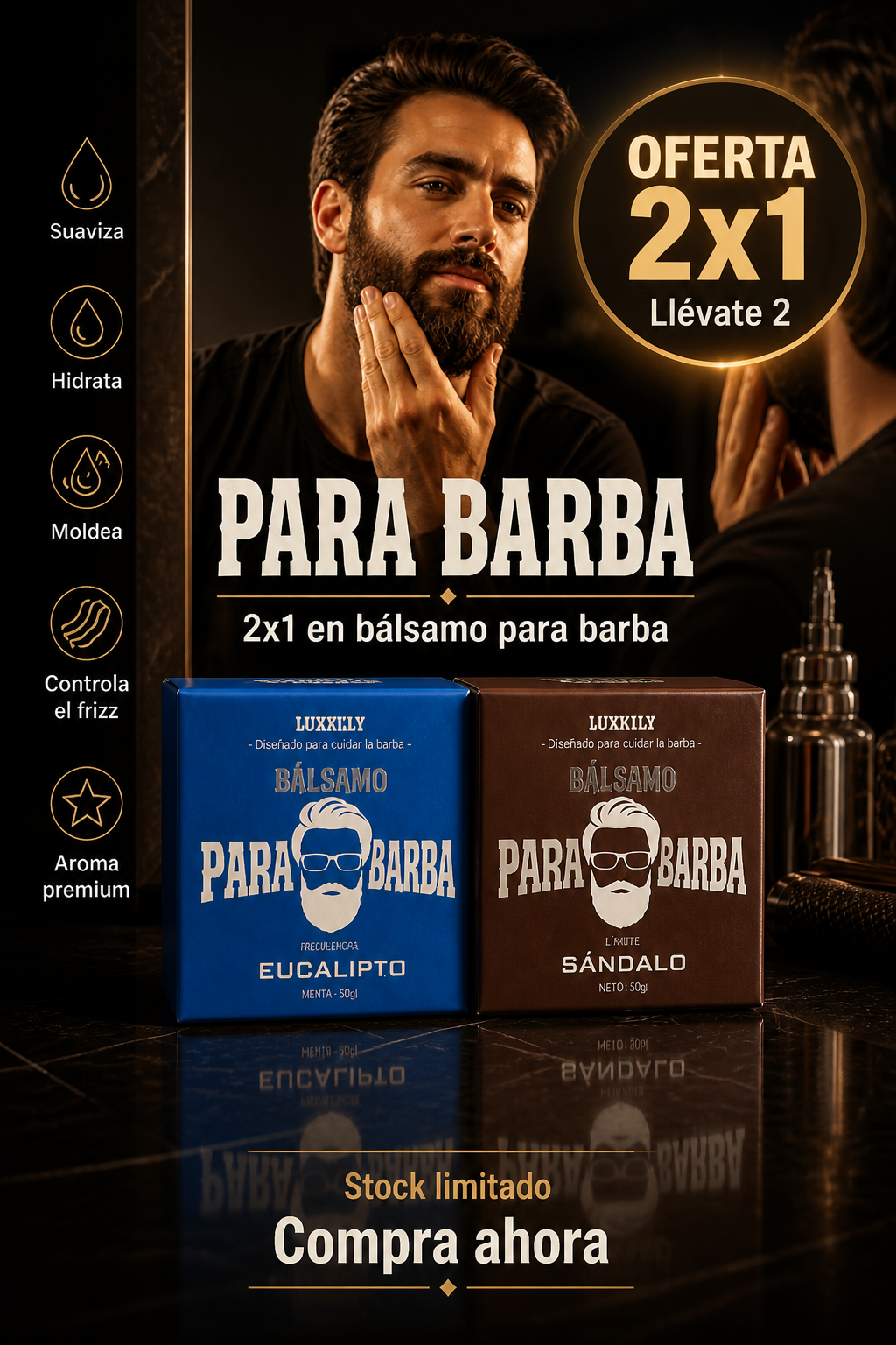 BALSAMO PARA BARBA 2x1