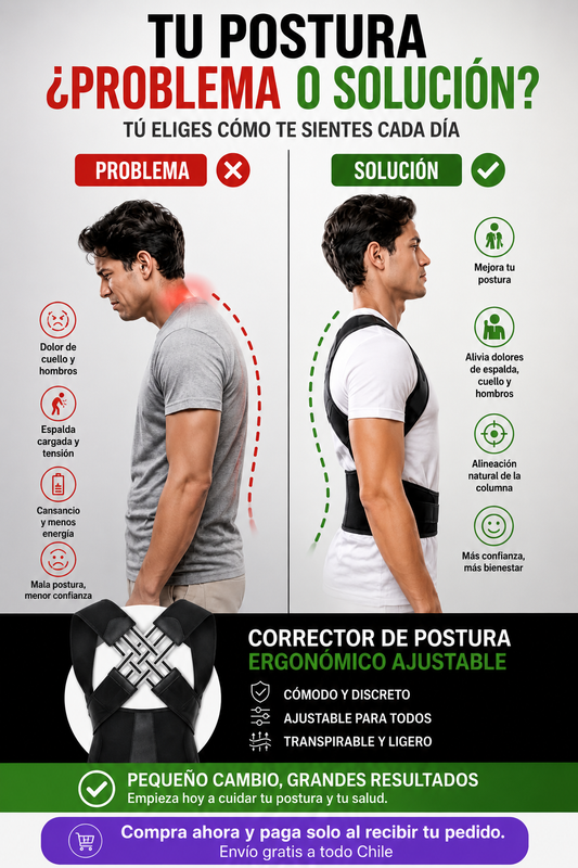 Corrector de postura con soporte lumbar